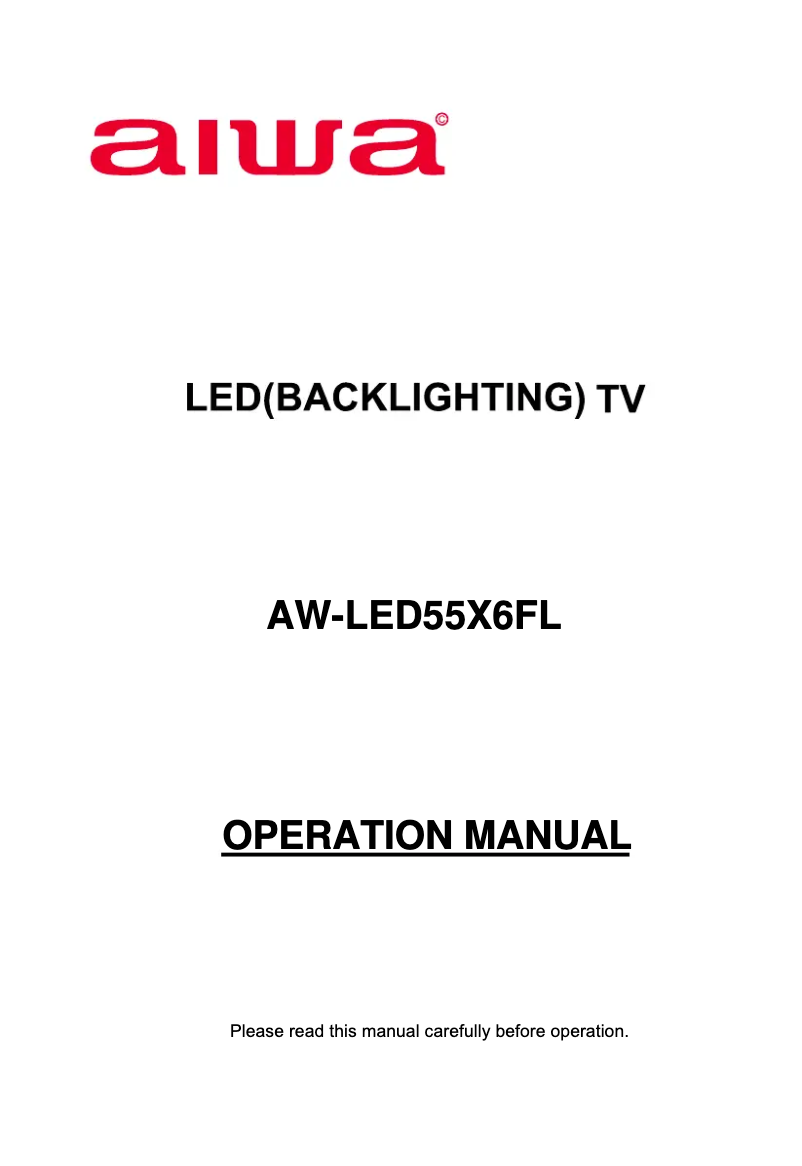 Page 1 de la notice Manuel utilisateur Aiwa AW-LED55X6FL