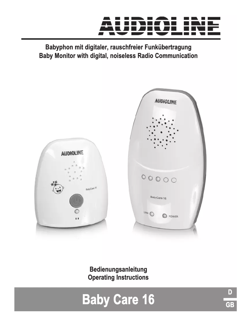 Page 1 de la notice Manuel utilisateur Audioline Baby Care 16