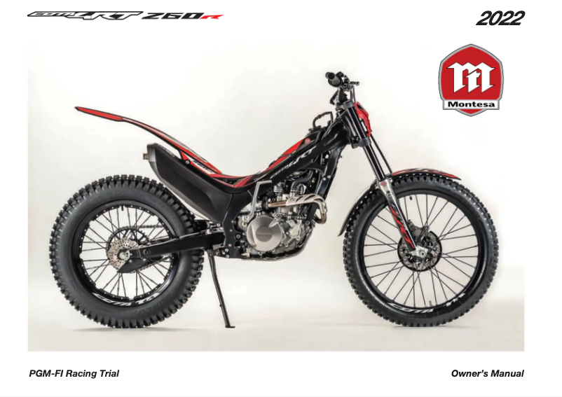 Imagen de la primera página del manual del dispositivo Montesa Cota 4RT (2022)