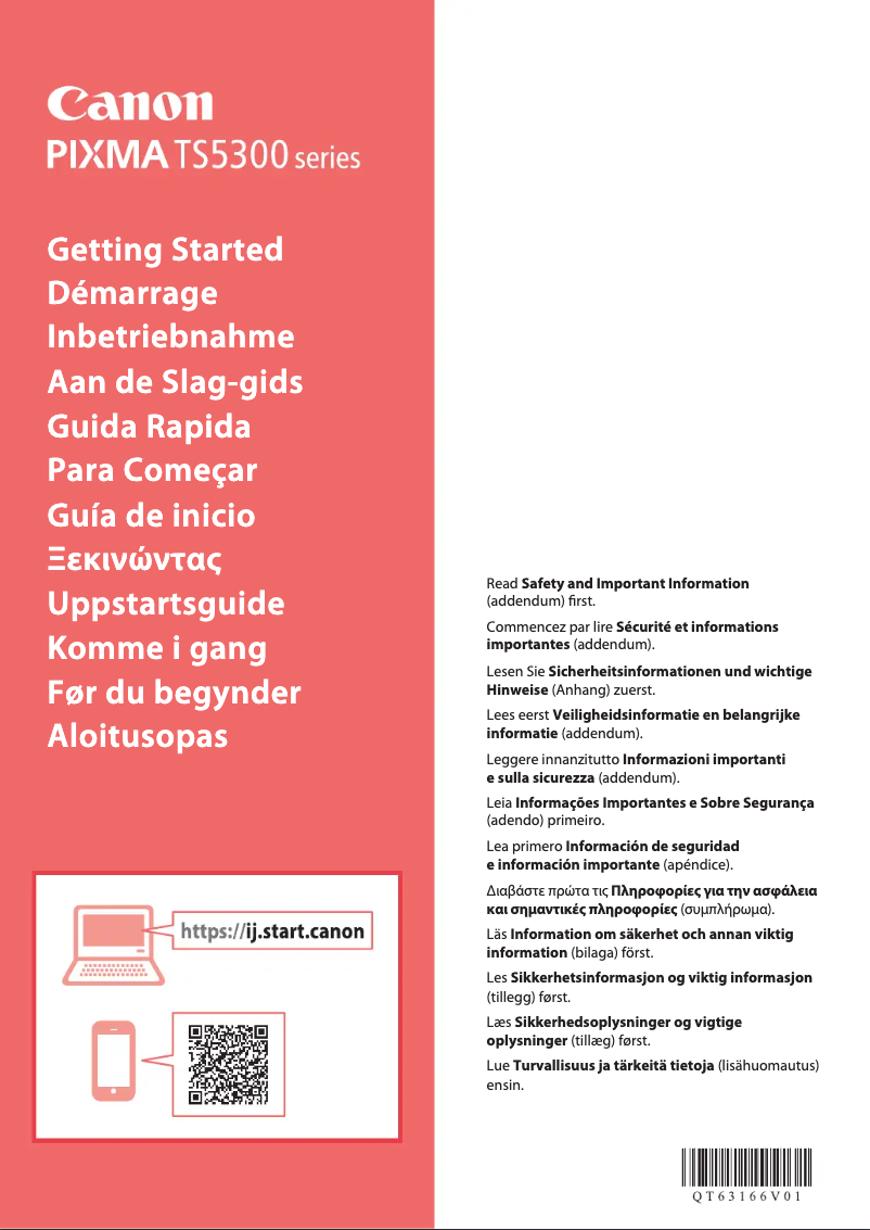 Page n°1 - Manuel utilisateur Canon Pixma TS5352A