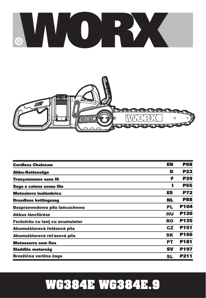 Página 1 del manual Manual de usuario Worx WG384E