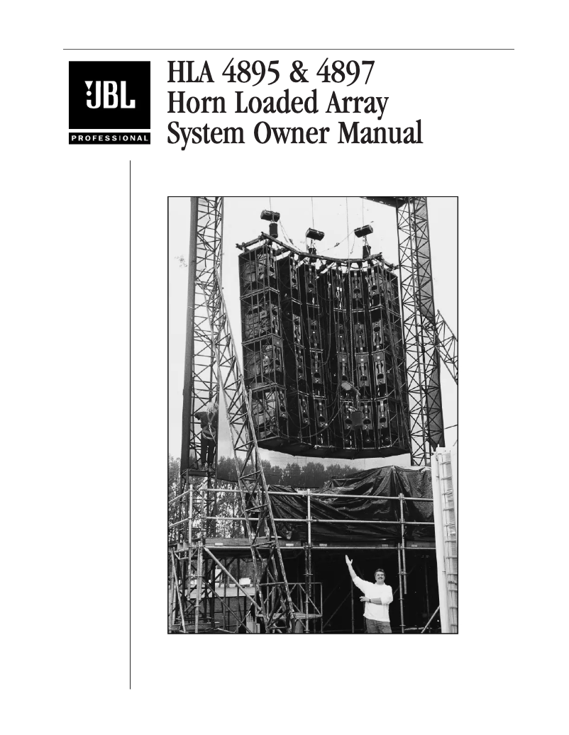 Page n°1 - Manuel utilisateur JBL HLA 4895