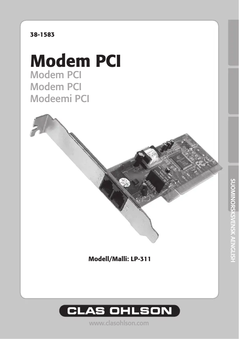 Page 1 de la notice Manuel utilisateur Clas Ohlson LP-311