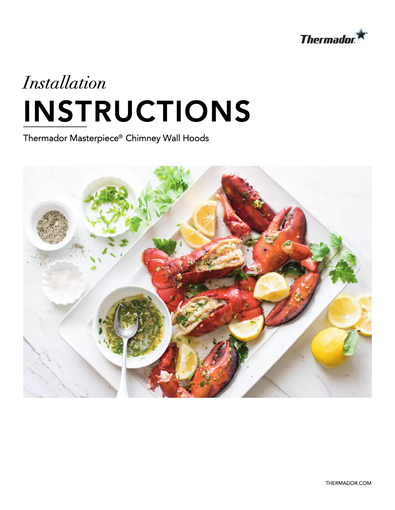 Page 1 de la notice Guide d'installation Thermador HMCB36WS