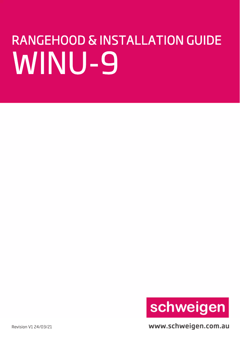 Image de la première page du manuel de l'appareil WINU-9