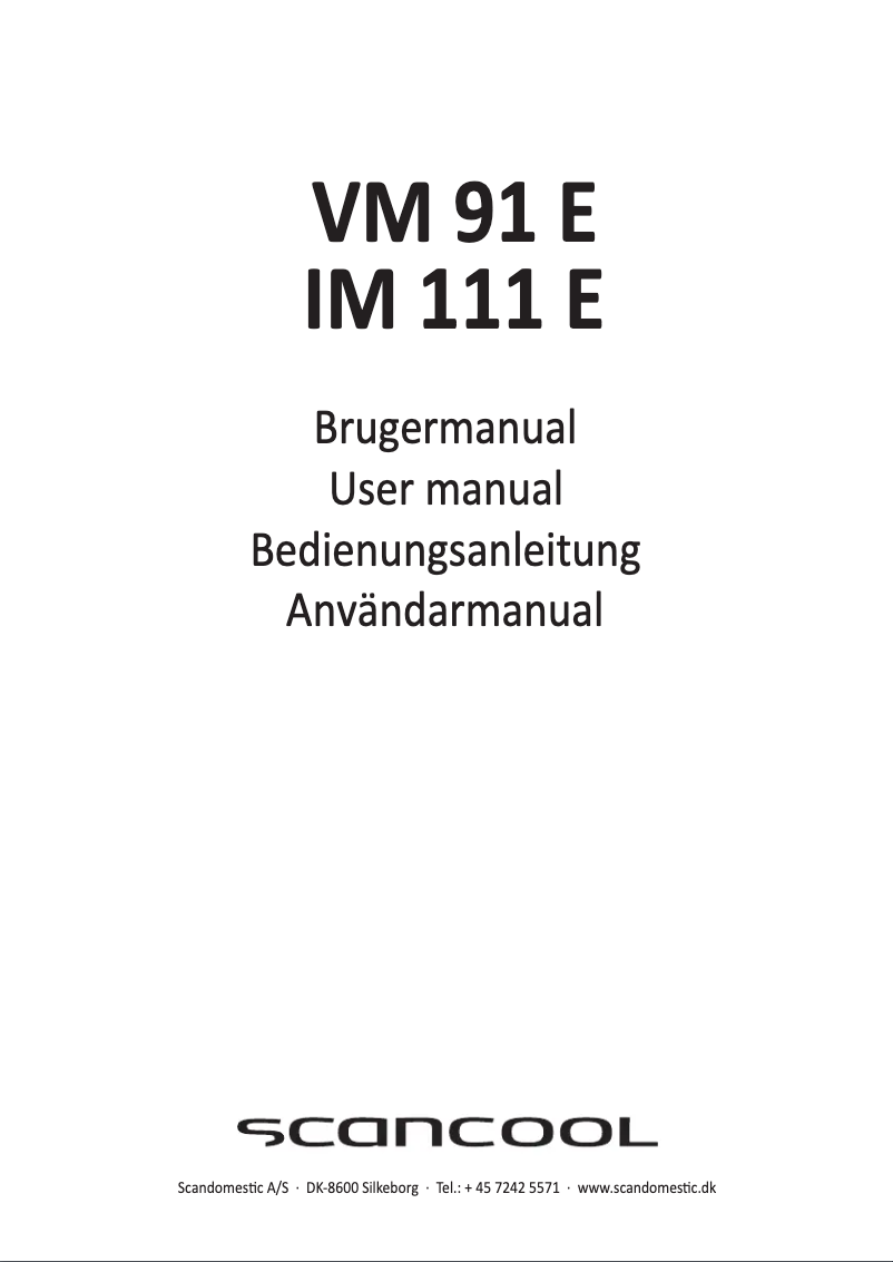 Image de la première page du manuel de l'appareil VM 91 E