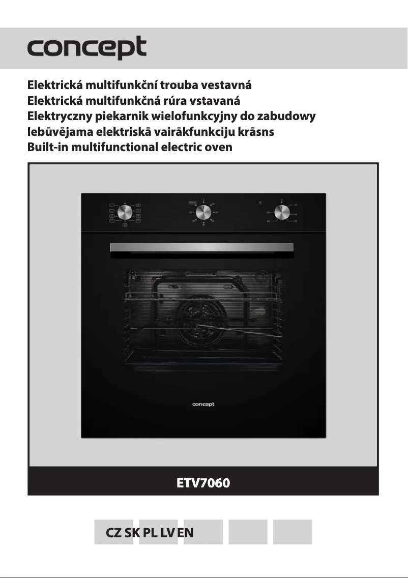 Page 1 de la notice Manuel utilisateur Concept ETV7060