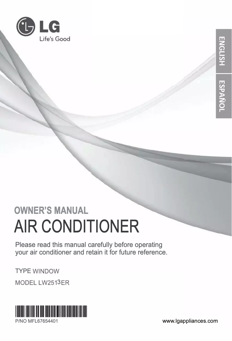 Image de la première page du manuel de l'appareil LW2513ER