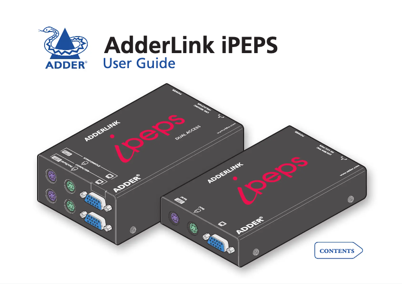 Página 1 del manual Manual de usuario Adder AdderLink iPEPS