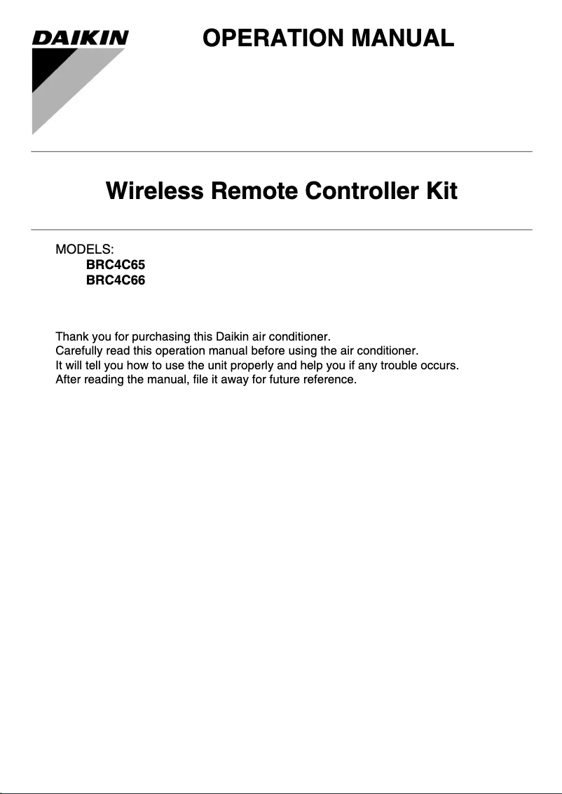 Page 1 de la notice Manuel utilisateur Daikin FDXS35F2VEB