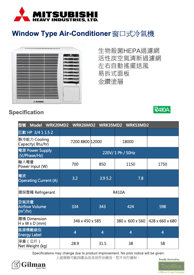 Page 1 de la notice Guide d'installation Mitsubishi WRK53MD2