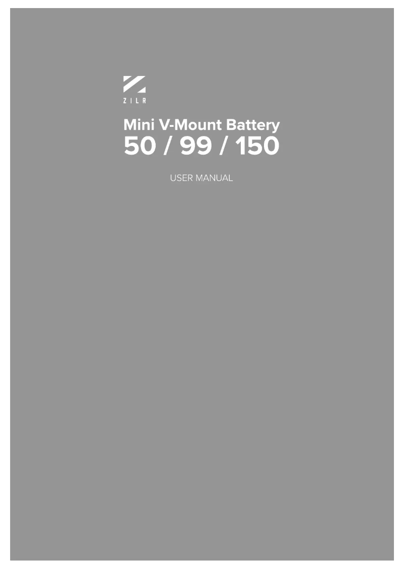 Página 1 del manual Manual de usuario ZILR Mini V-Mount Battery