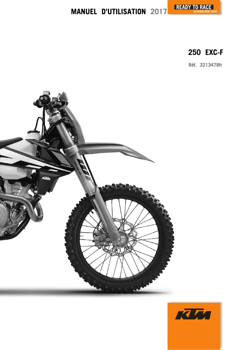 Página 1 del manual Manual de usuario KTM 250 EXC-F (2017)