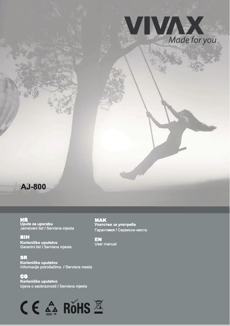 Page n°1 - Manuel utilisateur Vivax SJ-150