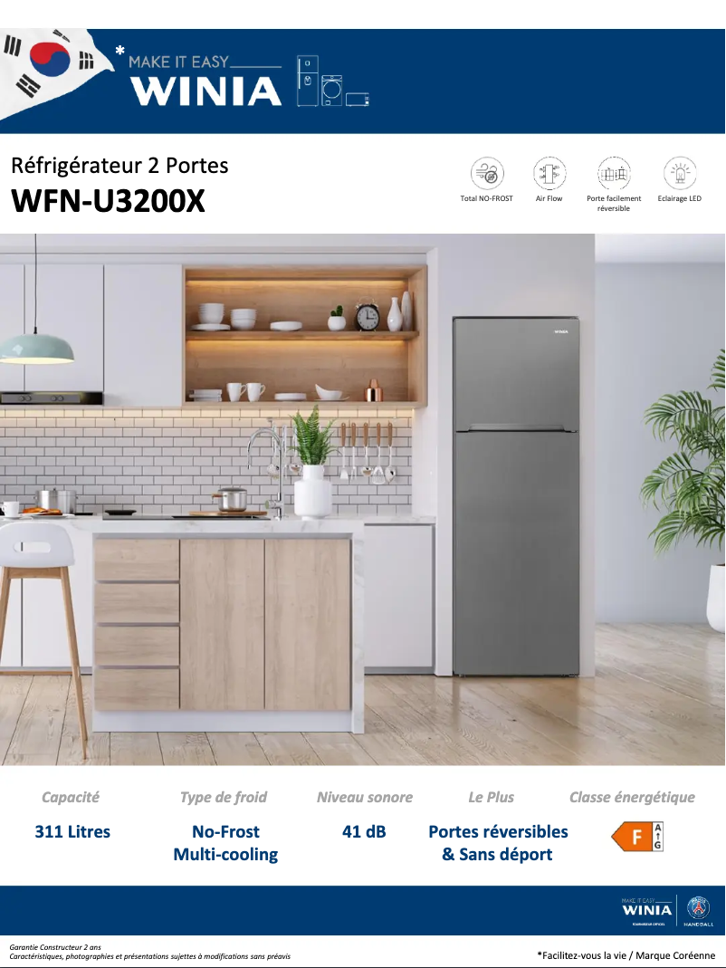 Image de la première page du manuel de l'appareil WFN-U3200X