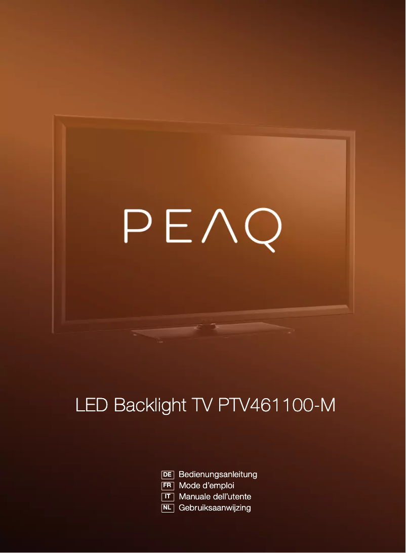 Image de la première page du manuel de l'appareil PTV461100