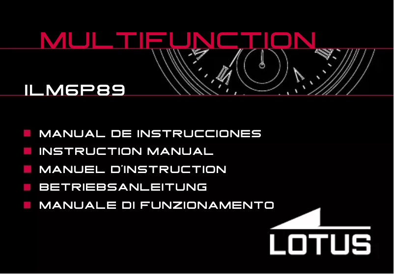 Page n°1 - Manuel utilisateur Lotus 18311