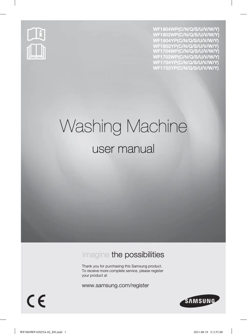 Page n°1 - Manuel utilisateur Samsung WF1802LSW2