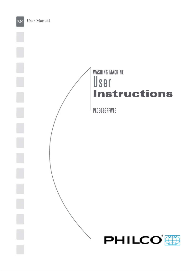Page 1 de la notice Manuel utilisateur Philco PLCE09GFFWTG