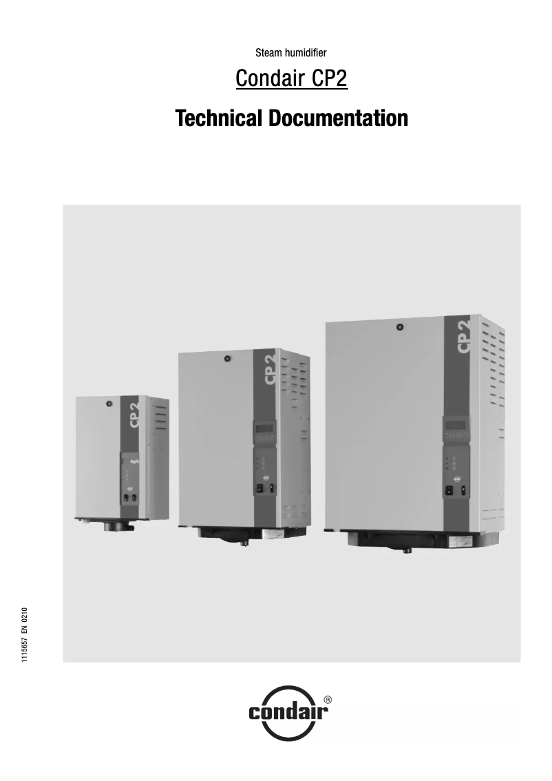 Page 1 de la notice Manuel utilisateur Condair CP2