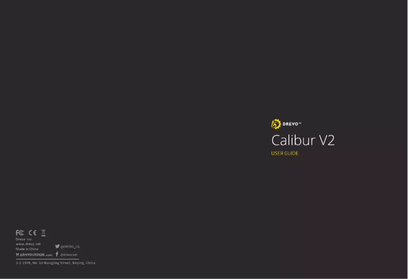 Image de la première page du manuel de l'appareil Calibur V2 TE