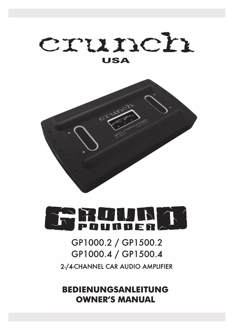 Page 1 of the manual User Manual Crunch GP1500.2