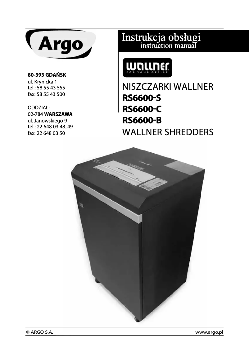 Page n°1 - Manuel utilisateur Wallner RS6600-C