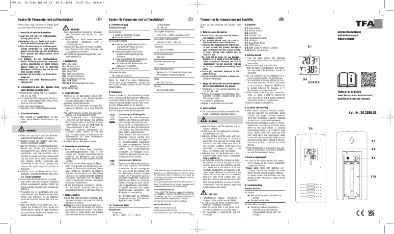 Página 1 del manual Manual de usuario TFA 30.3256.02