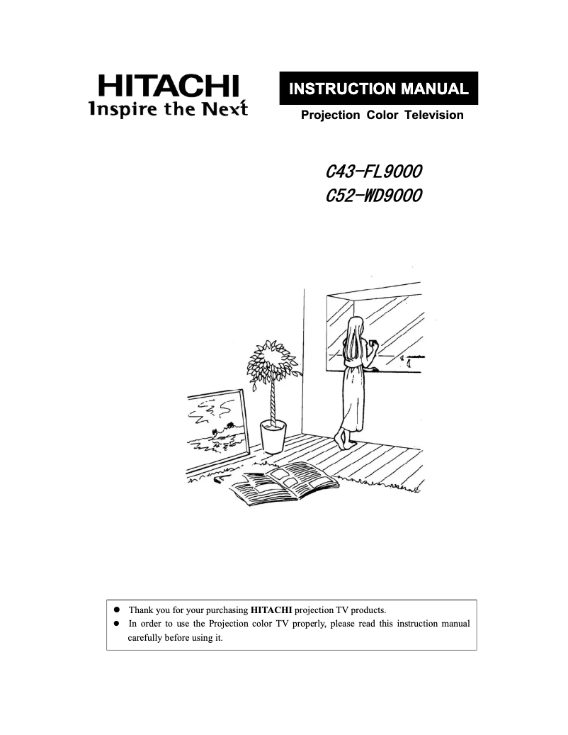 Page 1 de la notice Manuel utilisateur Hitachi C52-WD9000