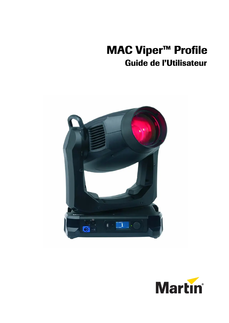 Image de la première page du manuel de l'appareil MAC Viper Profile