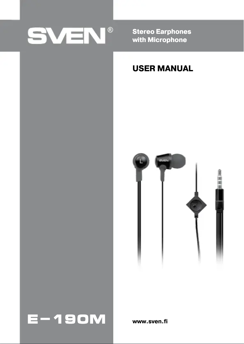 Page 1 de la notice Manuel utilisateur Sven E-190M