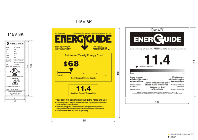 Página 1 del manual Etiqueta energética Friedrich Chill Premier CCF08B10B