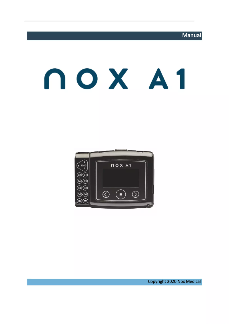 Page n°1 - Manuel utilisateur NOX A1