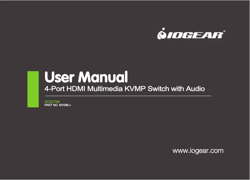 Image de la première page du manuel de l'appareil GCS1794