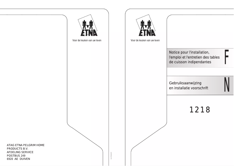 Page 1 de la notice Manuel utilisateur Etna 1218VINOX