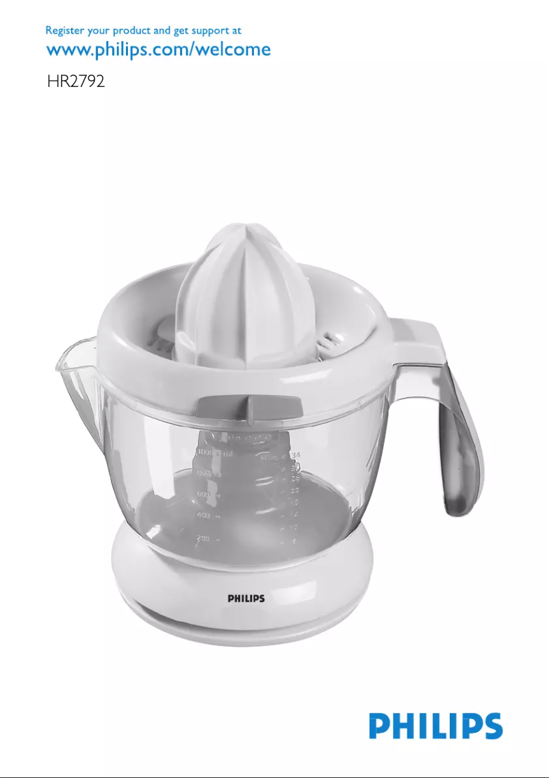 Página 1 del manual Manual de usuario Philips HR2792