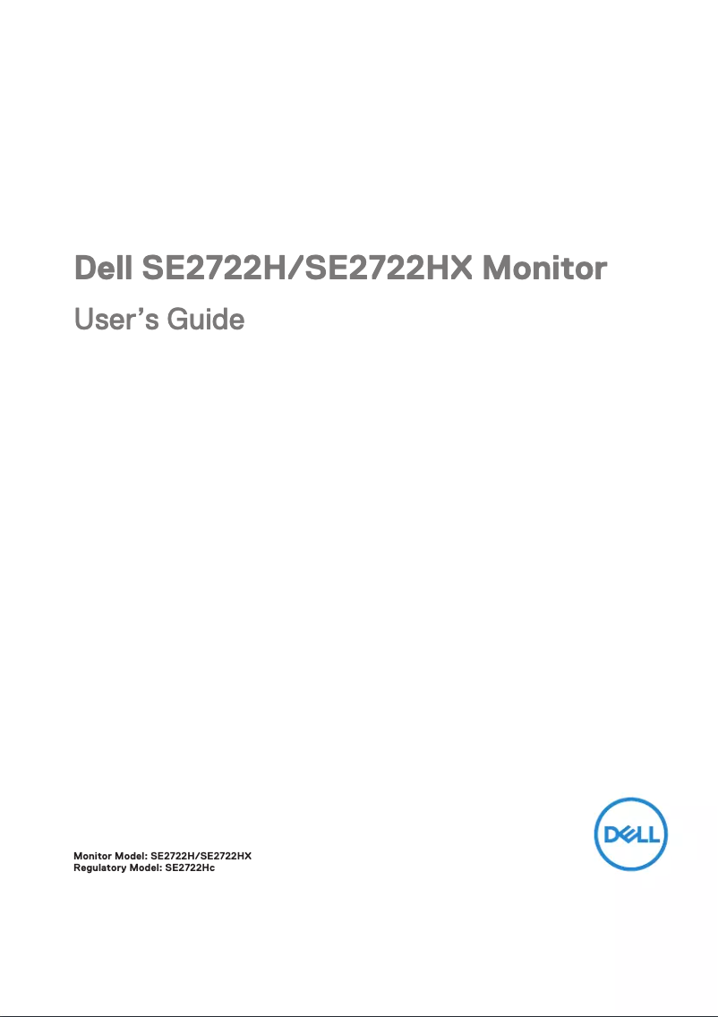 Page 1 de la notice Manuel utilisateur Dell SE2722H