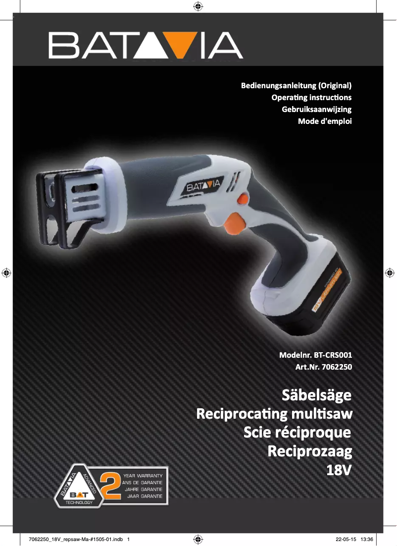 Page 1 de la notice Manuel utilisateur Batavia BT-CRS001
