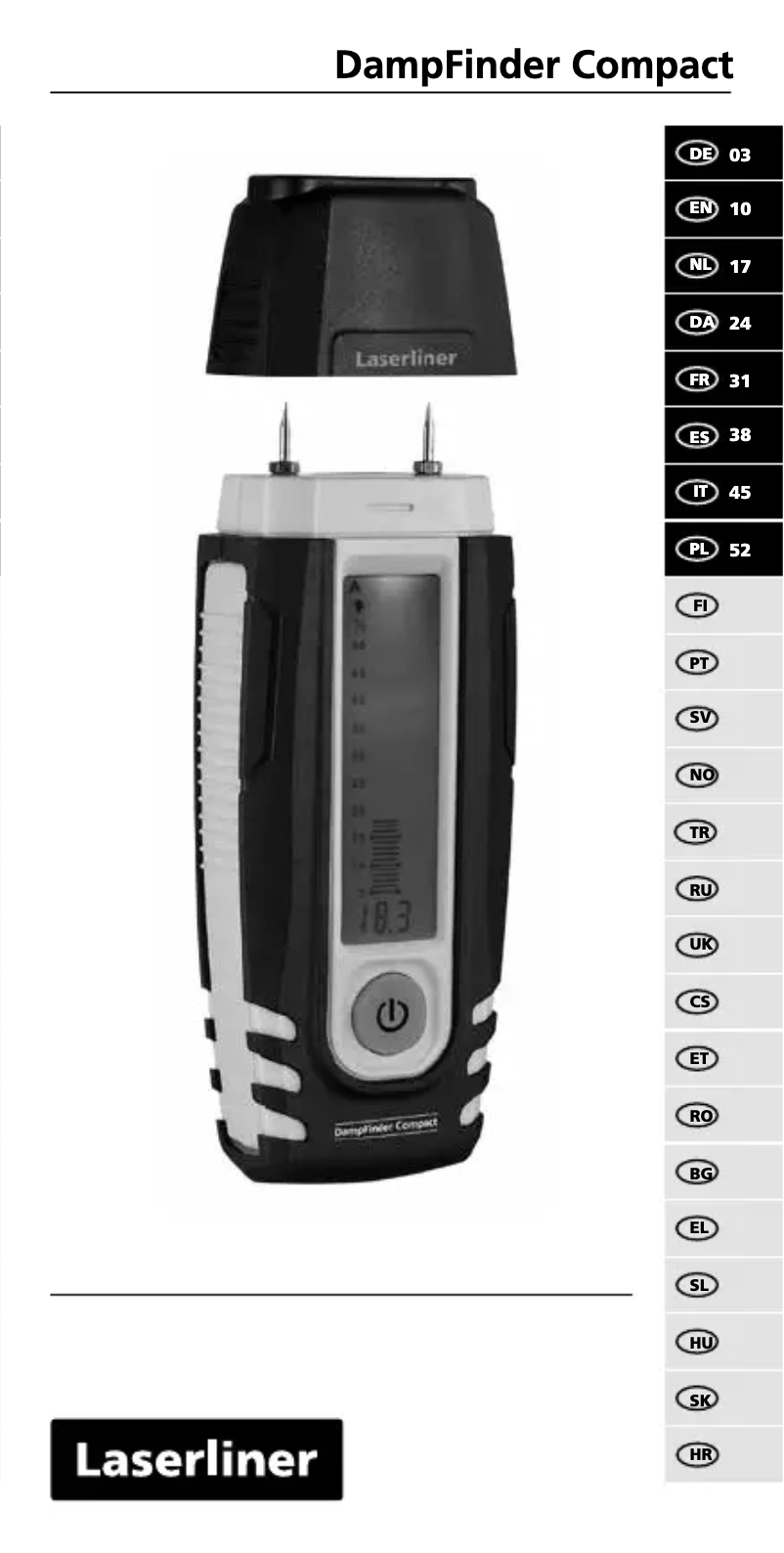 Image de la première page du manuel de l'appareil DampFinder Compact