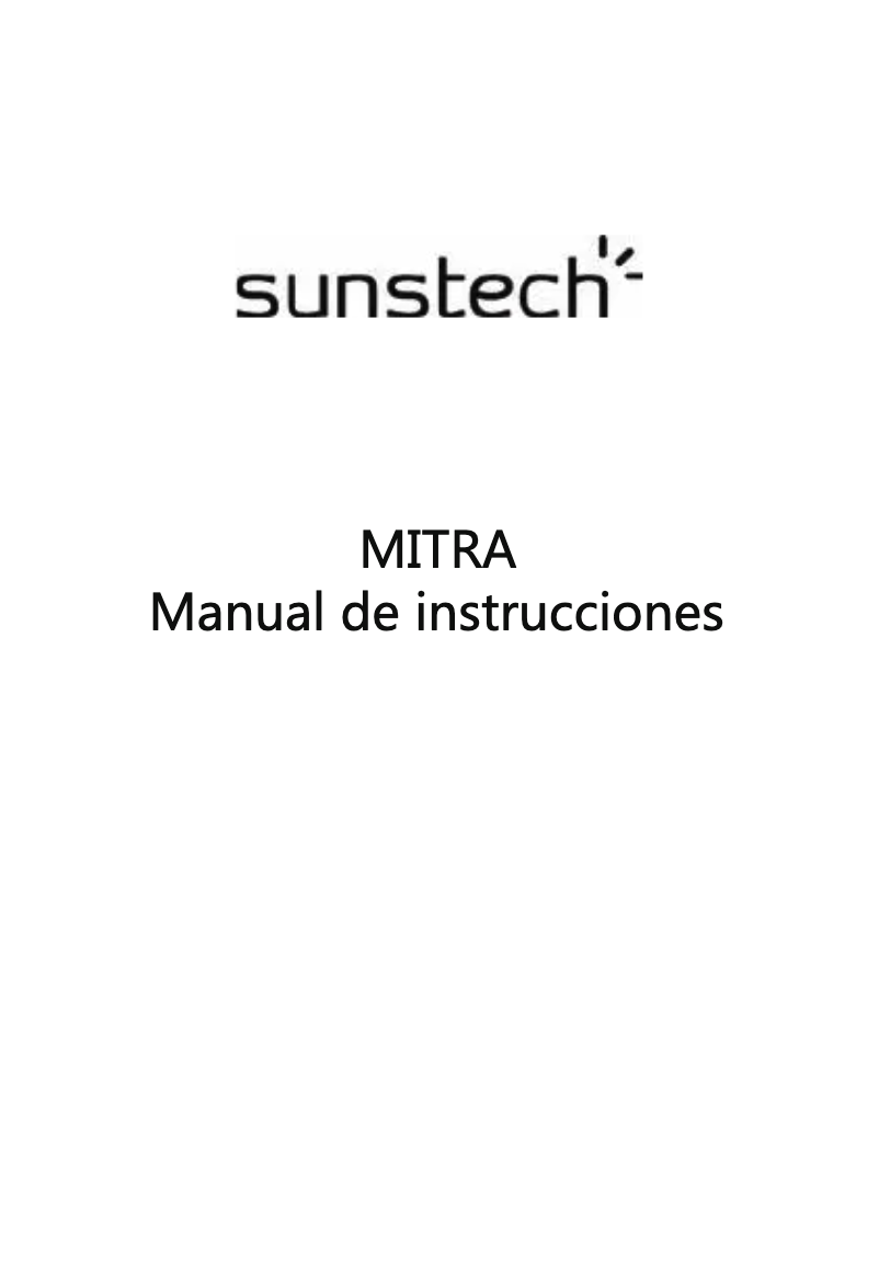 Page 1 de la notice Manuel utilisateur Sunstech Mitra
