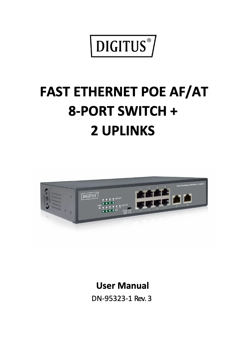 Page 1 de la notice Manuel utilisateur Digitus DN-95323-1