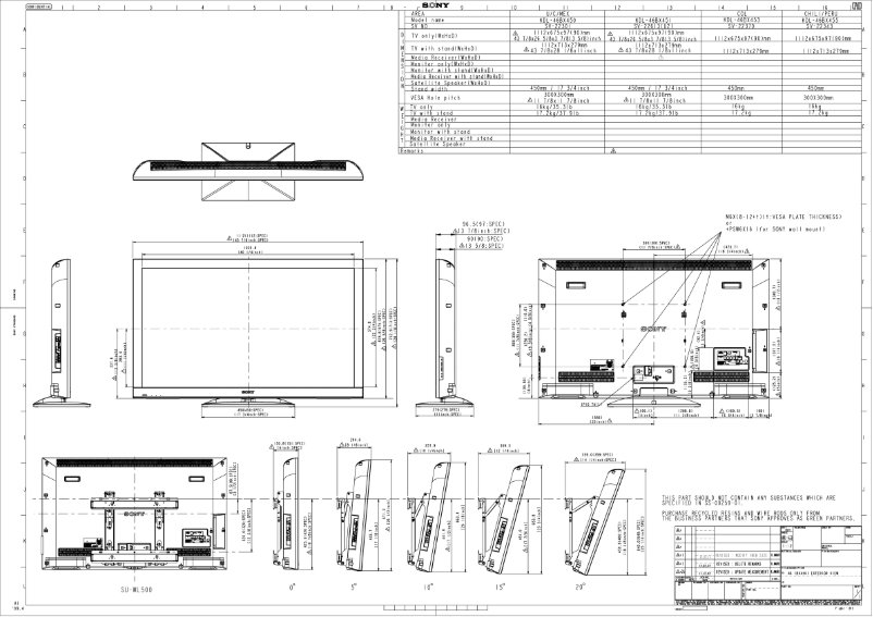 Page 1 de la notice Guide d'installation Sony Bravia KDL-46BX451