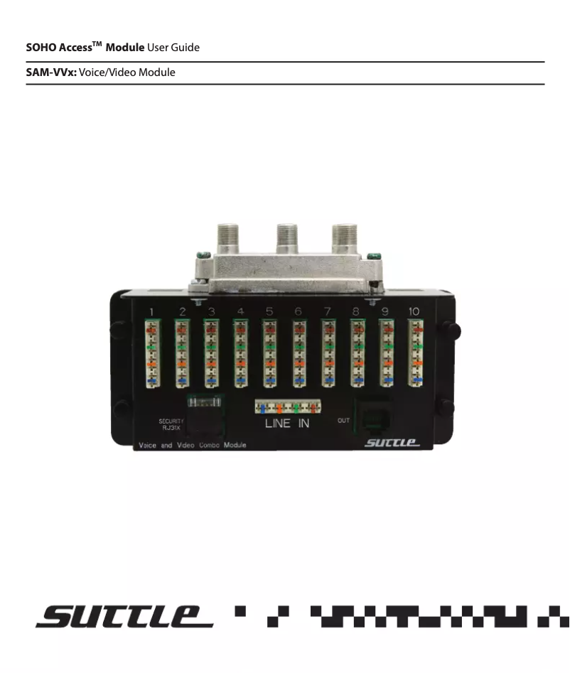 Page 1 de la notice Manuel utilisateur Suttle SAMVVH4