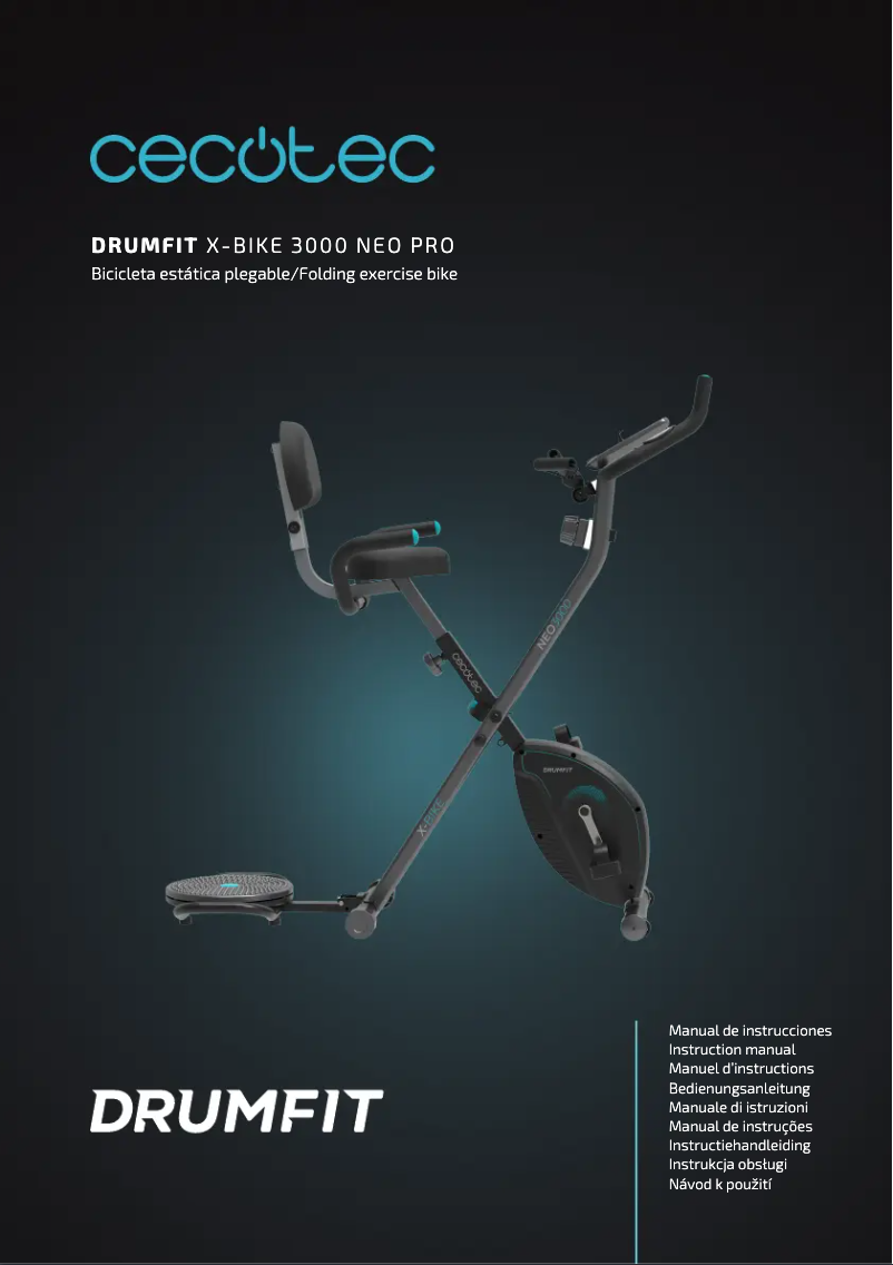 Image de la première page du manuel de l'appareil DrumFit X-Bike 3000 Neo Pro
