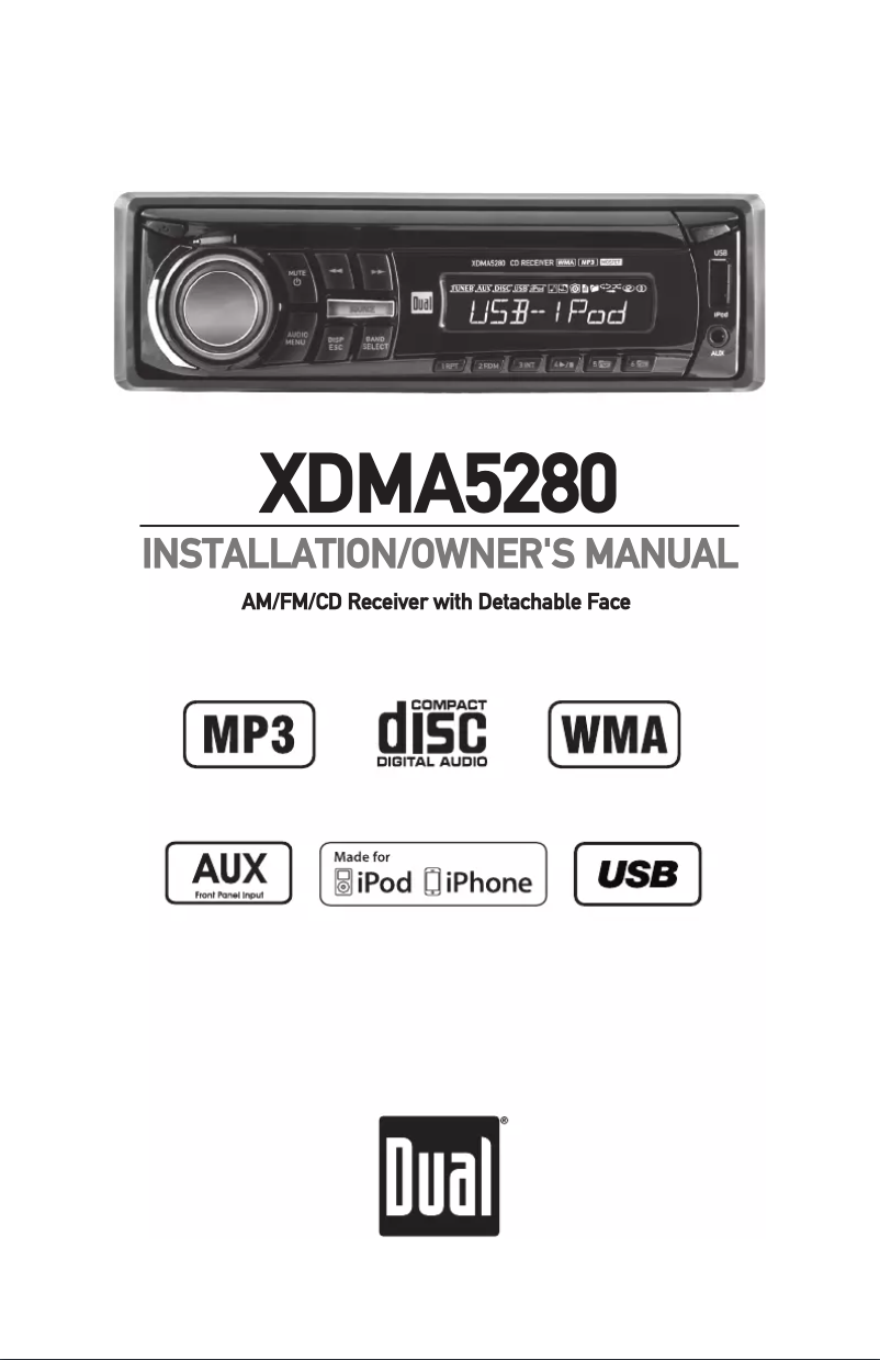 Image de la première page du manuel de l'appareil XDMA5280