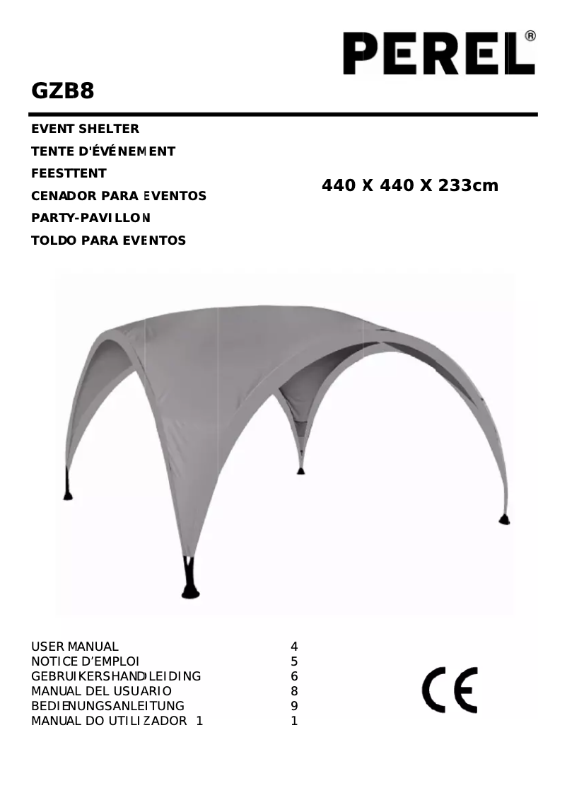 Page n°1 - Manuel utilisateur Perel GZB8