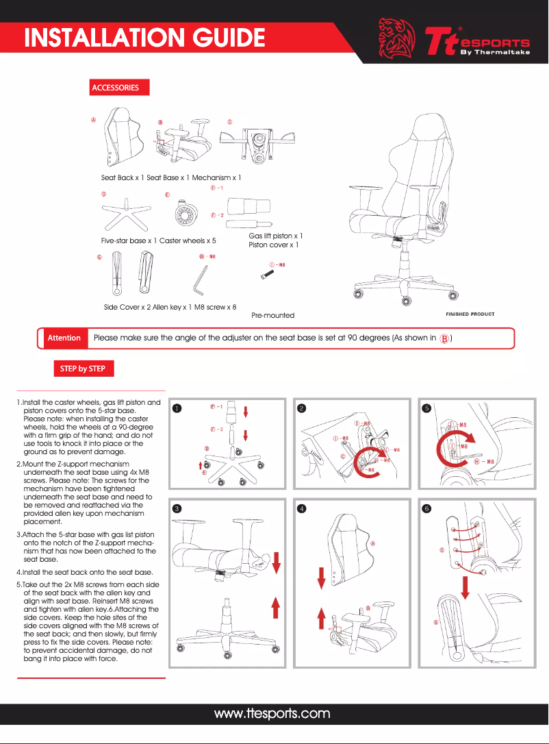 Page 1 de la notice Manuel utilisateur Thermaltake eSports GT Fit