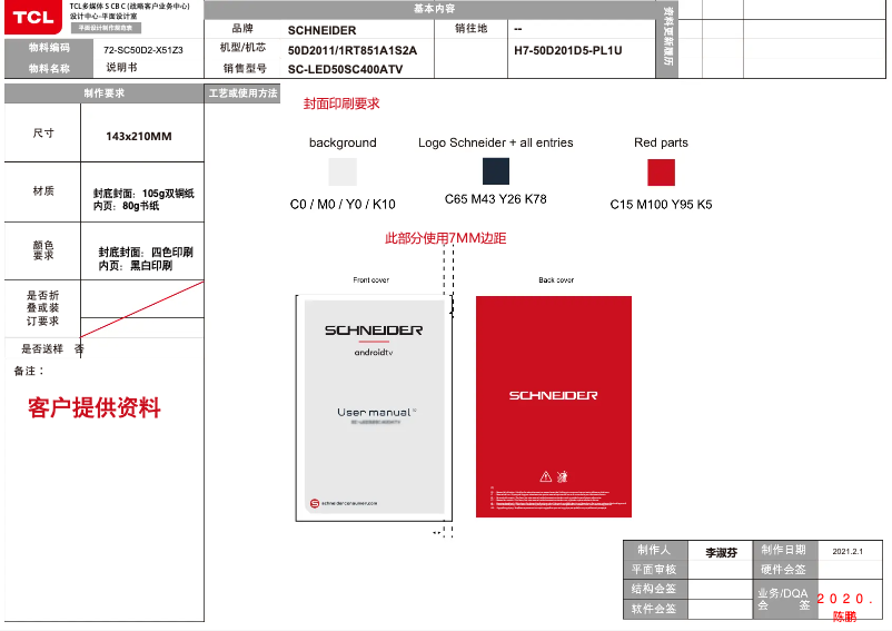 Página 1 del manual Manual de usuario Schneider SC-LED50SC400ATV