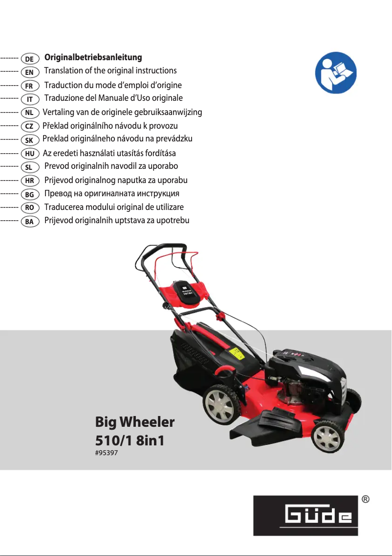 Page 1 de la notice Manuel utilisateur Güde Big Wheeler 510/1 8in1