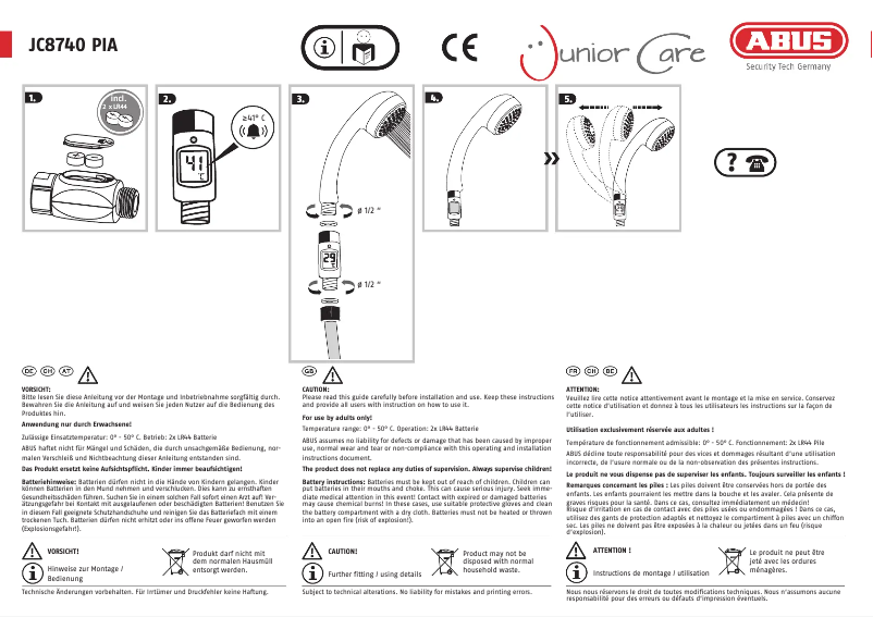 Image de la première page du manuel de l'appareil Pia JC8740